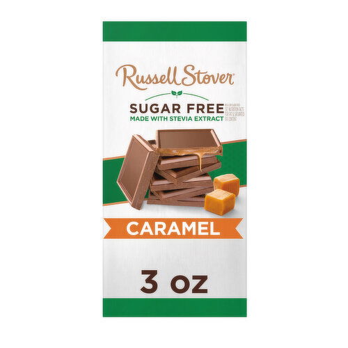 Russell Stover Sugar Free Caramel Chocolate Candy Bar