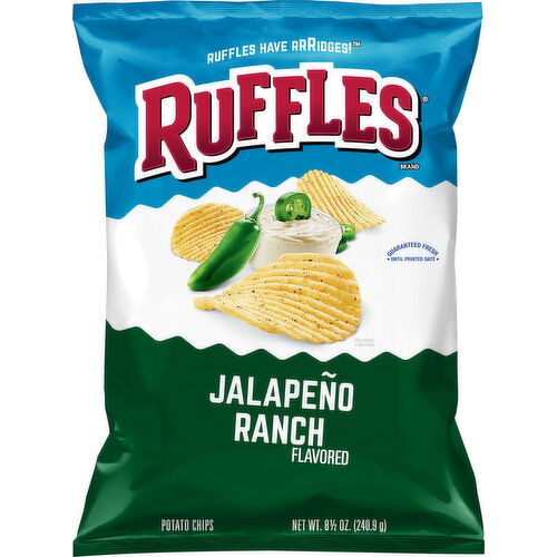 Ruffles Potato Chips, Jalapeno Ranch Flavored