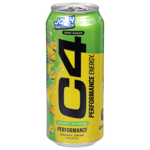 C4 Energy Drink, Zero Sugar, Green Apple, Sport + Fitness