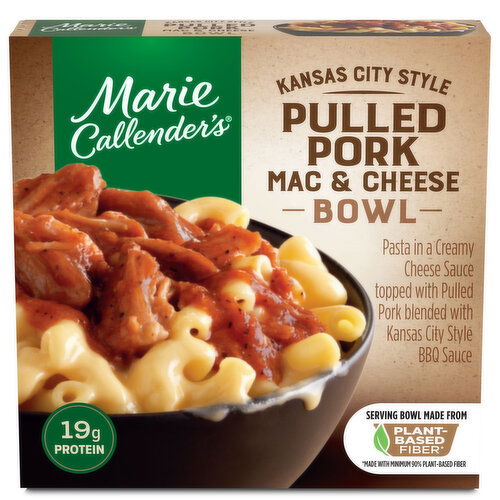 Marie Callender's Kansas City Style Pulled Pork Mac & Cheese Bowl Frozen Meal