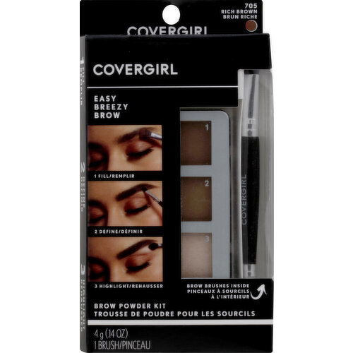 CoverGirl Brow Powder Kit, Rich Brown 705 - 1 Each