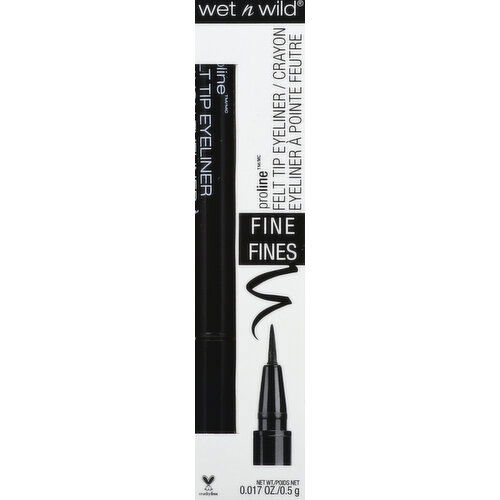 Wet n Wild Eyeliner, Felt Tip, Fine, Black 875B