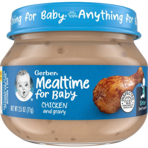 Gerber Baby Food, Chicken and Gravy, Sitter 2nd Foods