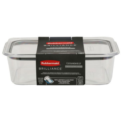 Rubbermaid Container, Plastic, 9.6 Cup