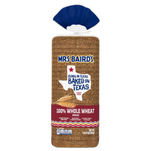 Mrs Baird's Bread, 100% Whole Wheat