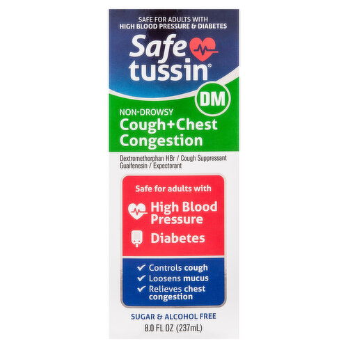 Safetussin Cough+Chest Congestion, DM, Non-Drowsy