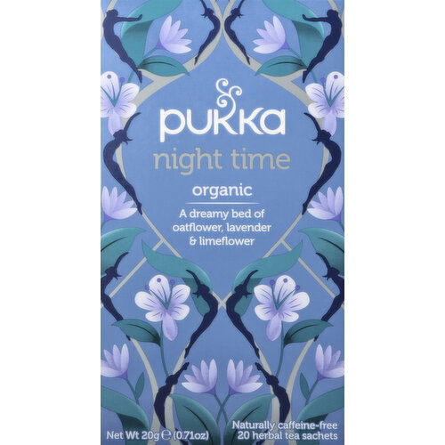 Pukka Herbal Tea, Organic, Night Time, Sachets