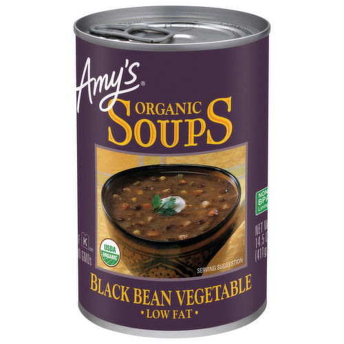 Amy's Amy’s Organic Black Bean Vegetable Soup, Low Fat, 14.5 oz.