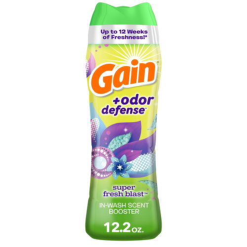 Gain + Odor Defense In-Wash Scent Booster, Super Fresh Blast Scent