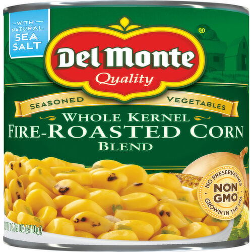 Del Monte Corn Blend, Fire-Roasted, Whole Kernel