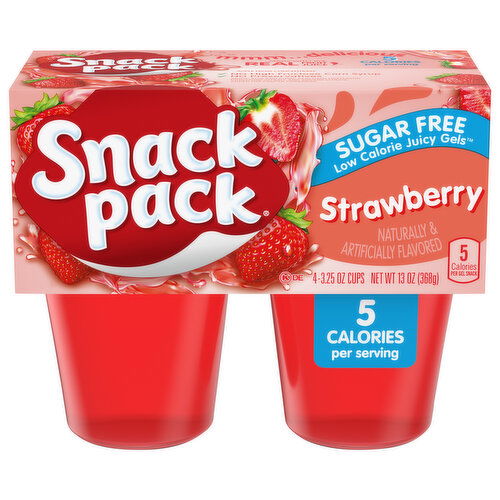 Snack Pack Juicy Gels, Sugar Free, Strawberry