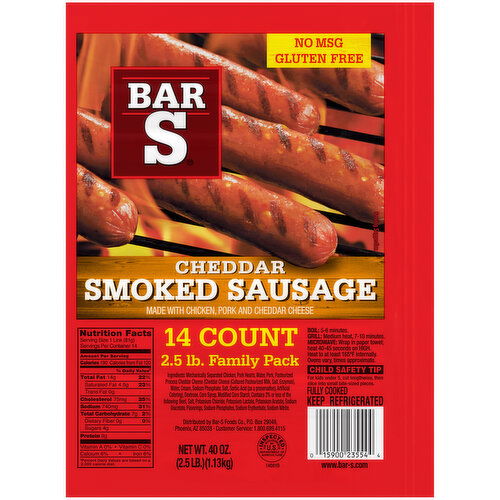 Bar S Cheddar Smoked Sausage