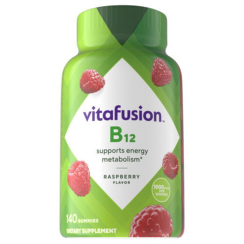 Vitafusion Gummies Raspberry Flavor 1000 mcg Vitamin B12 - 140 Each