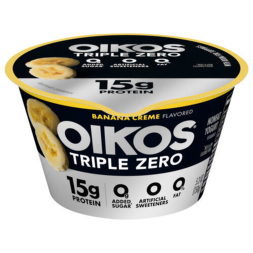 Oikos Triple Zero Nonfat Banana Creme Flavored Yogurt - 5.3 Ounce