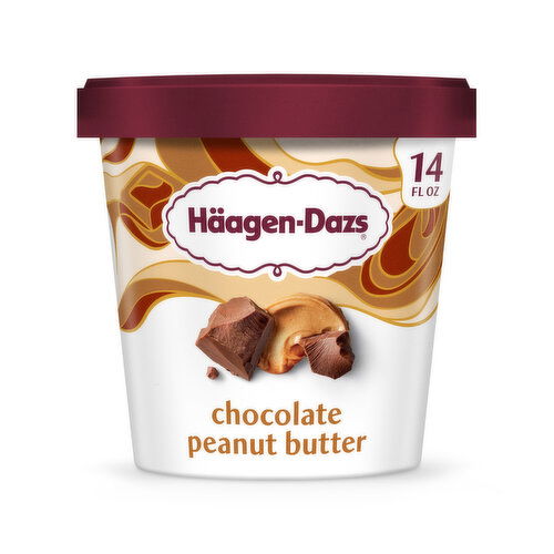 Haagen-Dazs Chocolate Peanut Butter Ice Cream - 14 Fluid Ounce