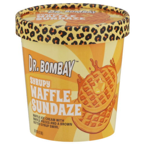 Dr. Bombay Ice Cream, Syrupy Waffle Sundaze