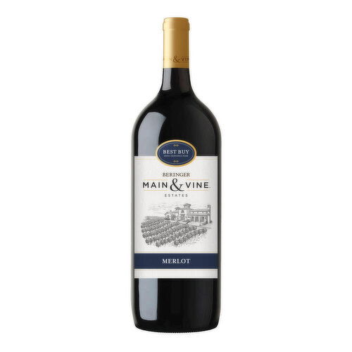 Beringer Main & Vine Merlot California Red Wine, 1.5 L    