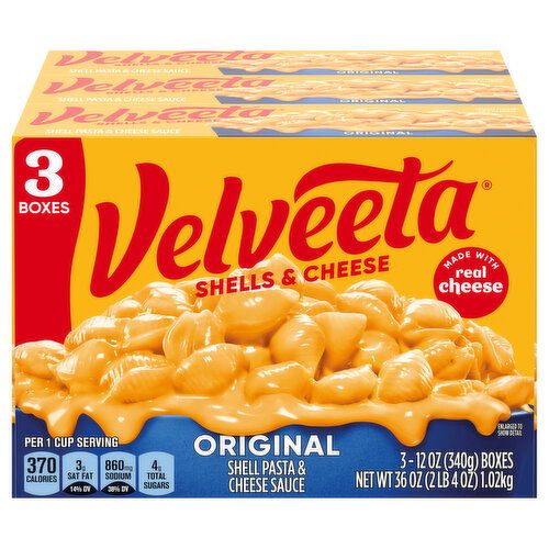 Velveeta Original Shells & Cheese - 3 Each