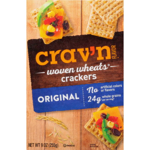 Crav'n Flavor Crackers, Original, Woven Wheats