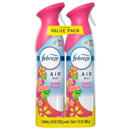 Febreze Mist, Island Fresh, with Gain Scent, Value Pack