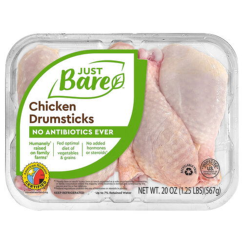Just Bare Chicken Drumsticks - 20 Ounce