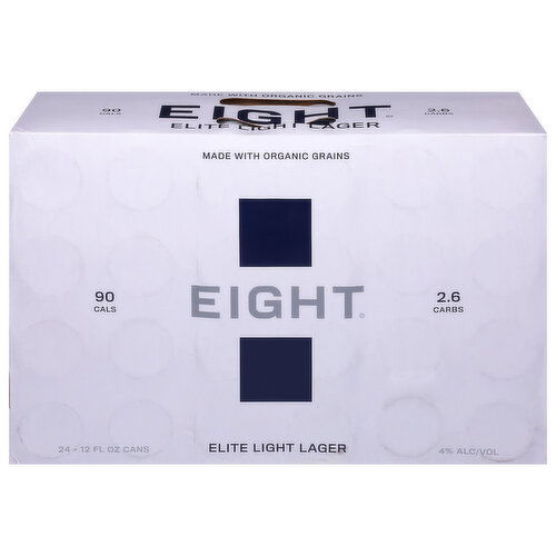 Eight Beer, Elite Light Lager - 24 Each