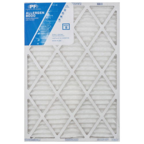 Purafilter 2000 Air Filter, Allergen 8000, Performance - 1 Each
