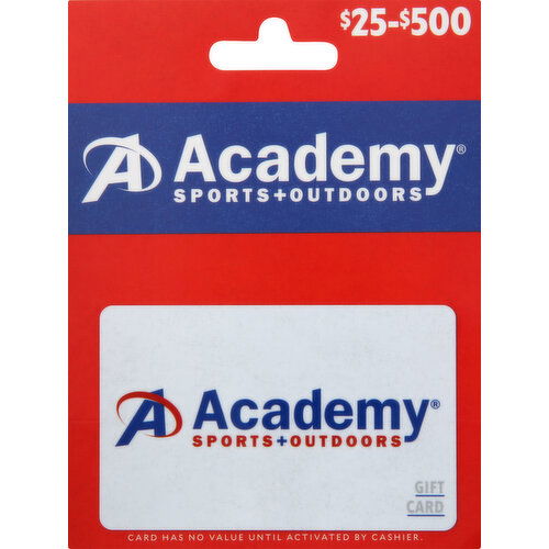 Academy Gift Card, $25-$500