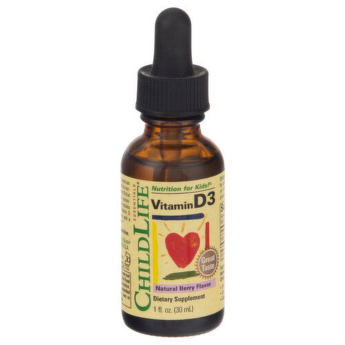 ChildLife Vitamin D3, Natural Berry Flavor