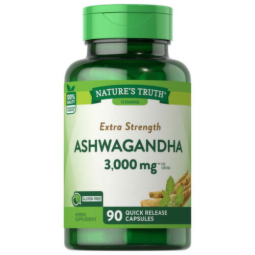 Nature's Truth Ashwagandha, Extra Strength, 3000 mg, Capsules