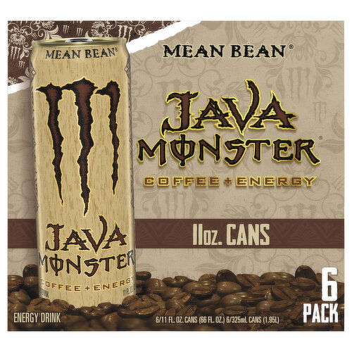 Java Monster Energy Drink, Mean Bean, Coffee + Energy