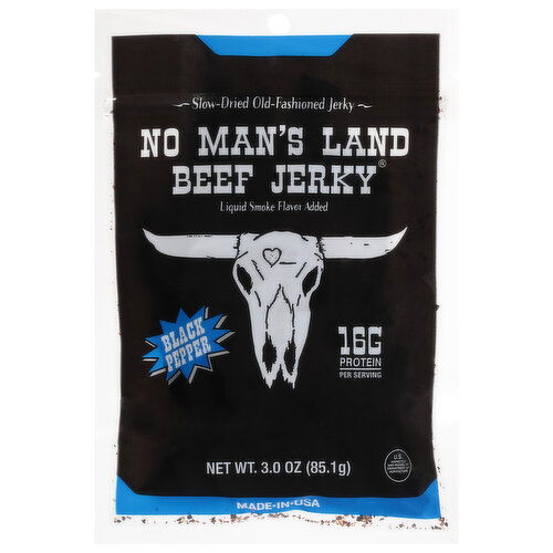 No Man's Land Beef Jerky, Black Pepper