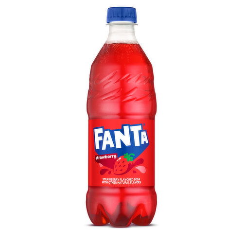 Fanta  Strawberry Soda Fruit Flavored Soft Drink