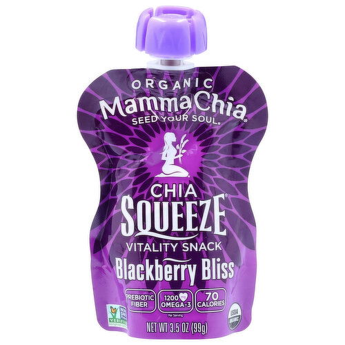 Mama Chia Vitality Snack, Organic, Blackberry Bliss