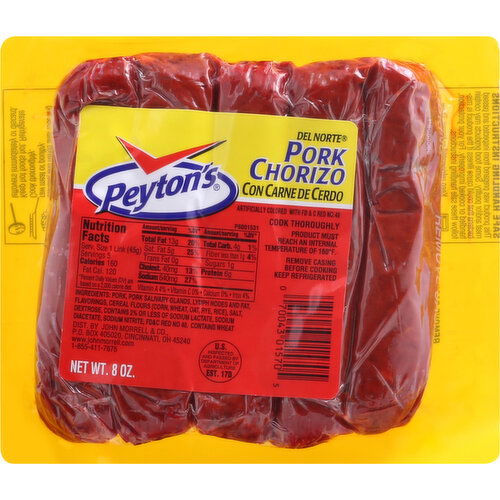 Peyton's Pork Chorizo, Del Norte