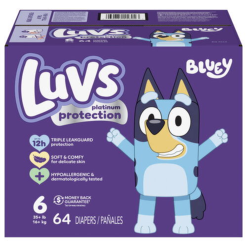 Luvs Diapers, Bluey, 6 (35 + lb)