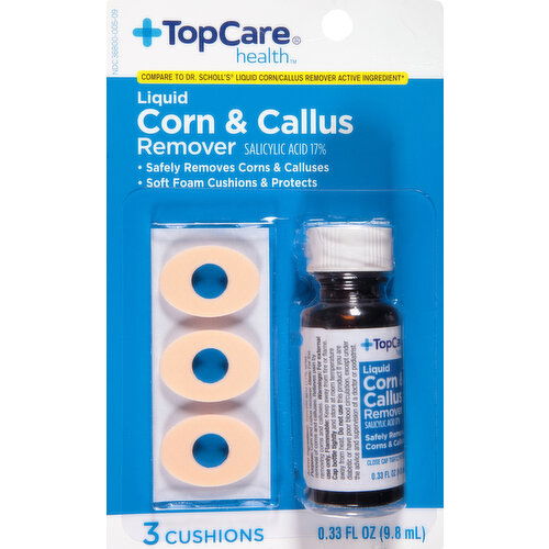 TopCare Corn & Callus Remover, Cushions, Liquid