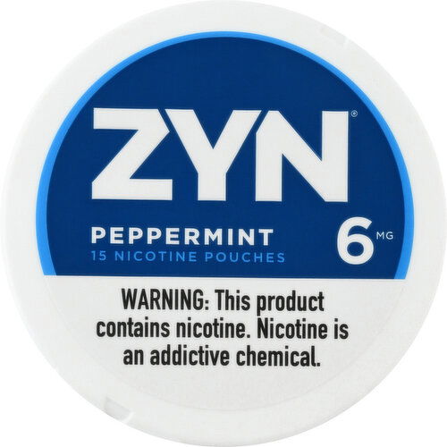 Zyn Nicotine Pouches, 6 mg, Peppermint