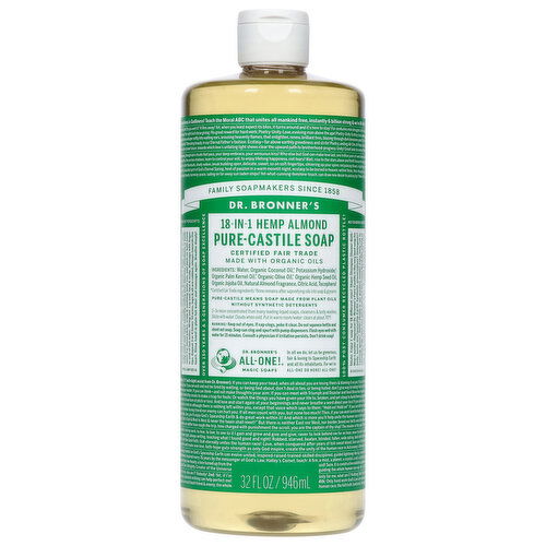 Dr. Bronner's Pure-Castile Soap, 18-In-1 Hemp Almond