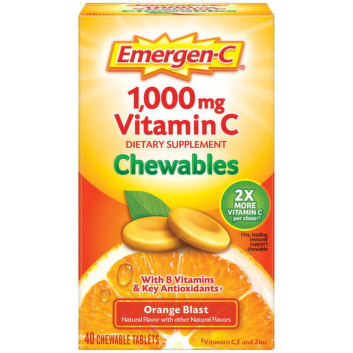 Emergen-C Vitamin C Chewables Orange Blast