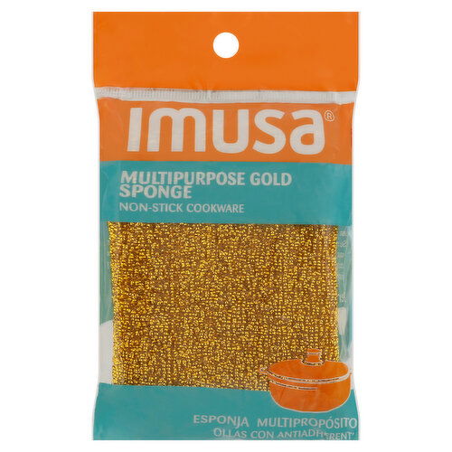 Imusa Sponge, Multipurpose, Non-Stick Cookware, Gold