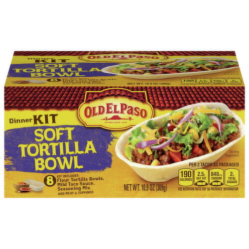 Old El Paso Dinner Kit, Soft Tortilla Bowl