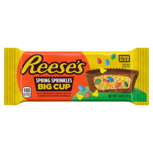 Reese's Big Cup, Spring Sprinkles, King Size - 2.6 Ounce