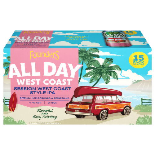 Founders All Day West Coast - 15 Each