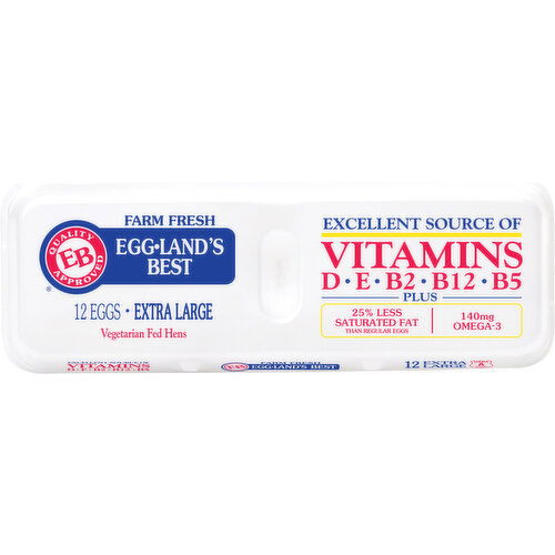 Eggland's Best Classic Extra Large White Eggs, - 12 Each
