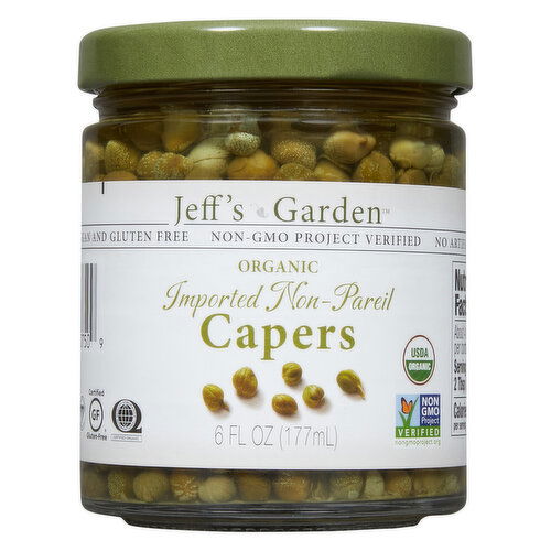 Jeff's Garden Capers, Organic, Imported Non-Pareil