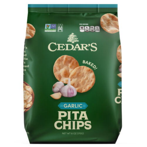 Cedar's Garlic Pita Chips - 6 Ounce