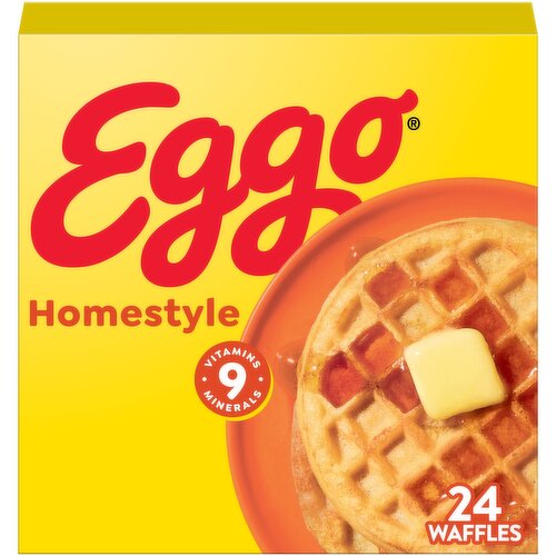 Eggo Frozen Waffles, Homestyle, Family Pack - 29.6 Ounce