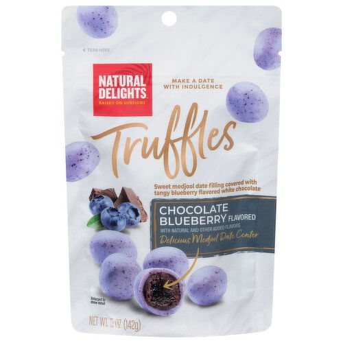 Natural Delights Truffles, Chocolate Blueberry Flavored