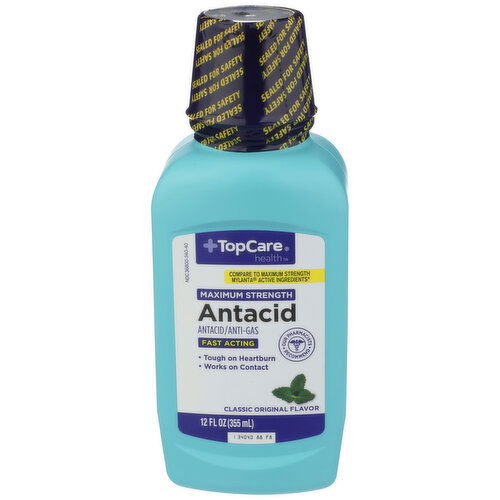 TopCare Maximum Strength Antacid/Anti-Gas Liquid, Classic Original